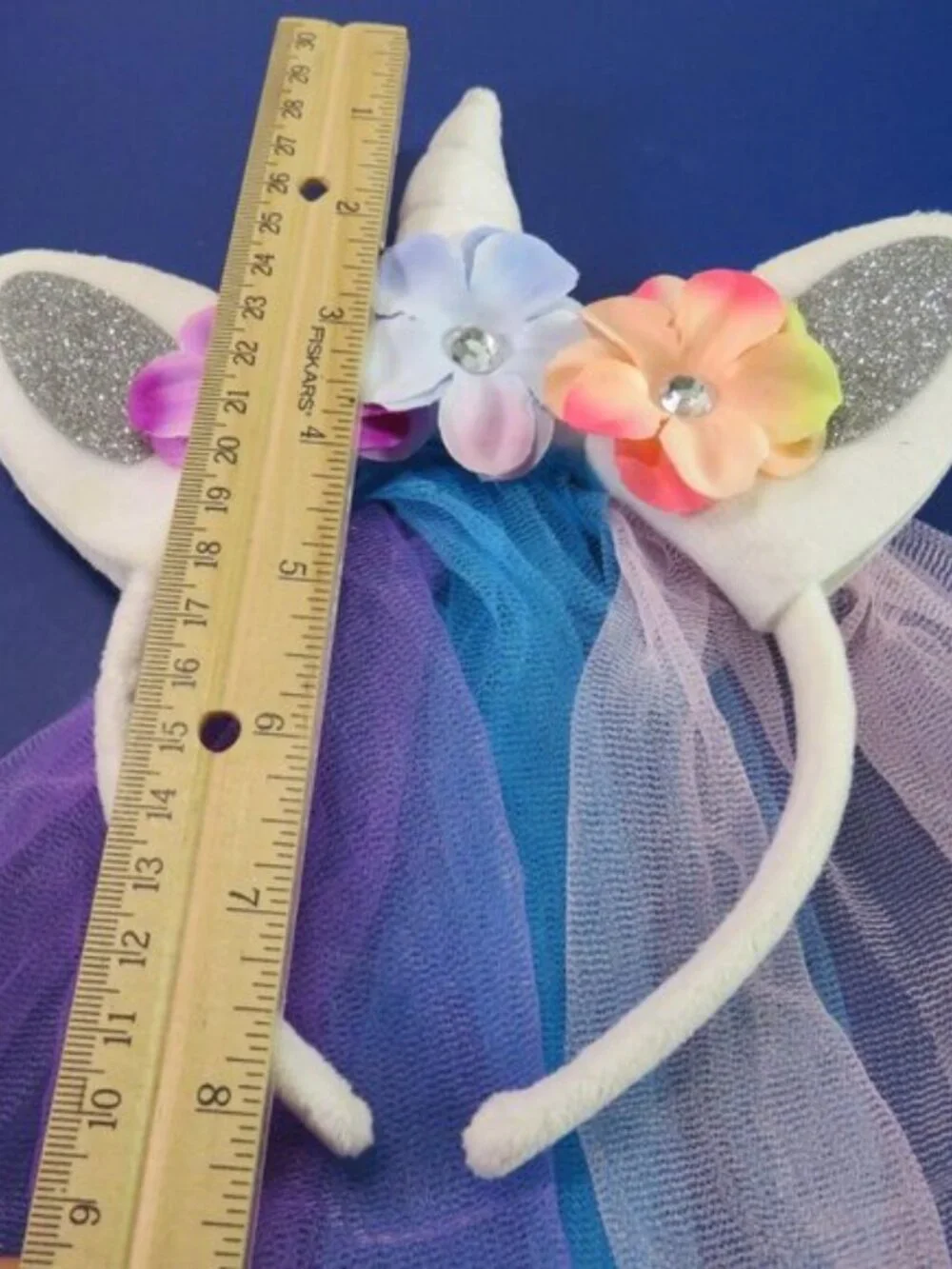 Cosplay Unicorn Headband Veil Plush Wand & Anime Pastel Fantasy Dress up Fairy
